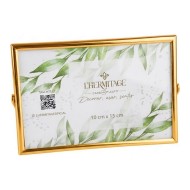Porta Retrato 10x15cm Horizontal Em Metal Dourado L'Hermitage